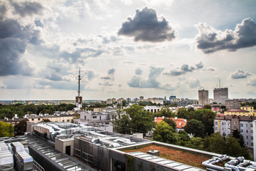 Panorama of the city of Lublin, Poland
