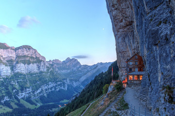 Fototapeta na wymiar Aescher Cliff, Switzerland