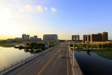 Obraz premium North river bridge construction, LuanNan county, China.