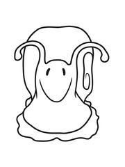 von vorne süß niedlich schnecke schleimig klein schneckenhaus kriechen comic cartoon clipart lustig