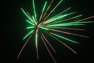 fireworks in the night sky