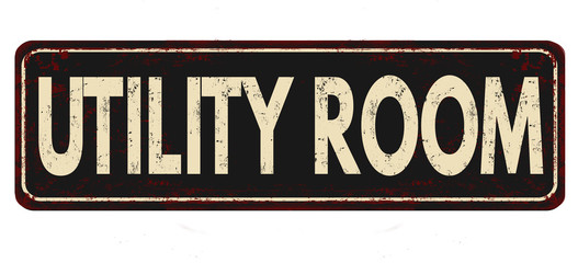 Fototapeta premium Utility room vintage rusty metal sign
