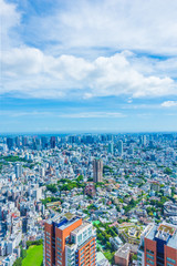 Obraz premium Tokio sceneria w lato Tokio miasta linii horyzontu, Japonia