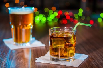 Glass of Whiskey and Ice