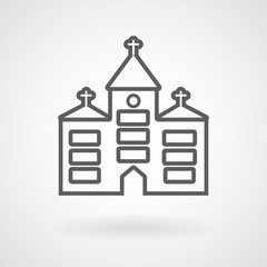 Church icon on white background, vector, illustration, eps file