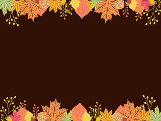秋の紅葉のフレーム