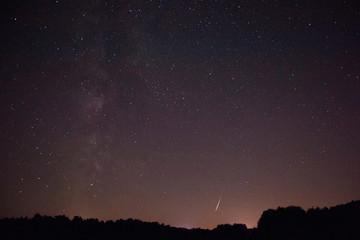 Fototapeta premium Meteor lightning the galaxy