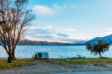 Camping in the woods of Queenstown, New Zealand