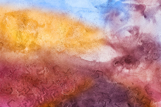 Abstract texture of colorful acrylic paint.