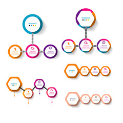 timeline infographic template with modern concept design vector