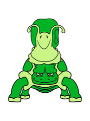 schildkröte 2 freunde team paar langsam von vorne süß niedlich schnecke schleimig klein schneckenhaus kriechen comic cartoon clipart lustig