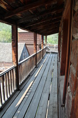 Obraz premium Balcony On Rowand House, Fort Edmonton Park, Edmonton, Alberta