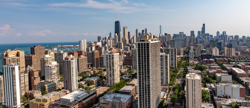 Chicago Skyline - looking down N. LaSalle Drive © Mark D. Savignac