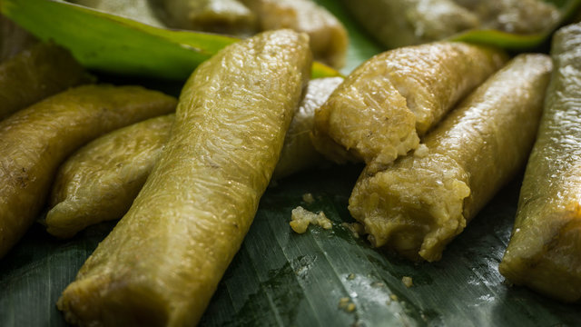 traditional food lupis or lopis from pekalongan
