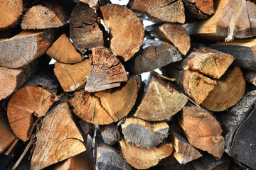 Stacked Firewood Abstract