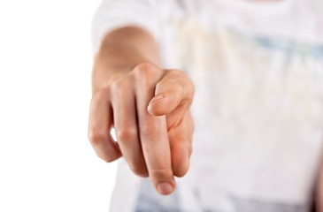 Finger Pressing an Imaginary Button