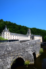 The Benedictine Abbey of Brantome on the Dronne River in Nouvelle Aquitaine, France
