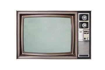  old  television with cut screen