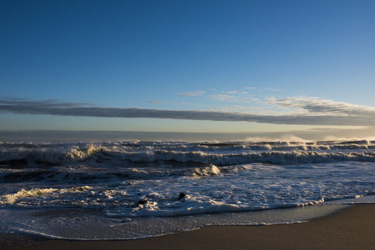 Amagansett Hamptons, ny summer beach at the end of a day