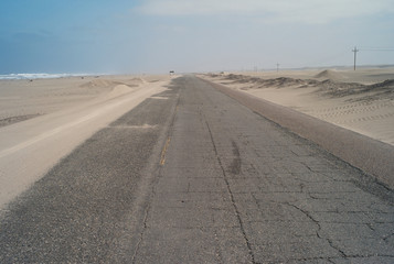 Pan American Highway or Carretera Panamericana South of Nazca, Peru