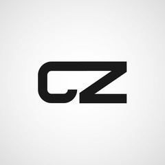 Initial Letter CZ Logo Template Design