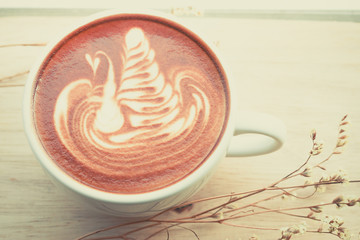 Hot coffee latte art. 