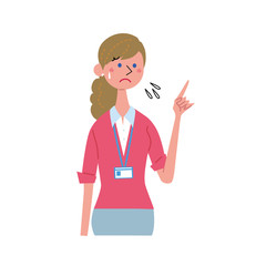 外国人　教師　講師　イラスト　指差し
