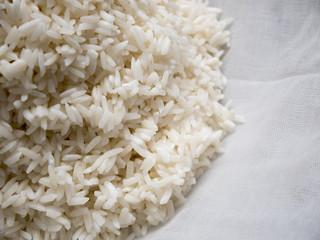 The grain is stacked on a white background.