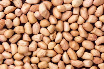 close up peanuts on background. top view