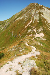 Footpath in Western Tatras. Zapadni Tatry. Rohace. Slovakia. Hiking.