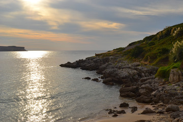 Atardecer desde la playa, Suances, Cantabria