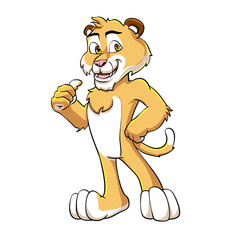 Mountain Lion vector cartoon illustration