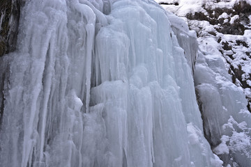 a waterfall of ice