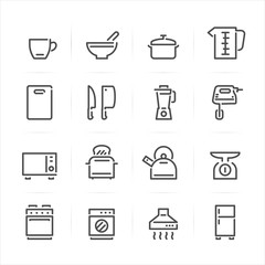 Kitchen icons with White Background 