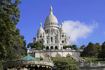 Fototapeta premium Sacré-Coeur, Montmartre, Paryż, Francja, Europa