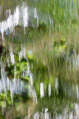Wall of moving water in nature as background