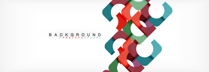 Geometric squares abstract banner. Vector illustration for business brochure or flyer, presentation and web design layout