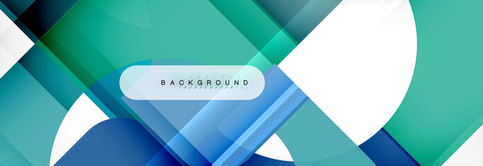 Naklejka premium Colorful squares composition abstract banner. Illustration for business brochure or flyer, presentation and web design layout
