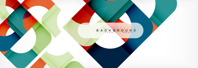 Geometric squares abstract banner. Vector illustration for business brochure or flyer, presentation and web design layout