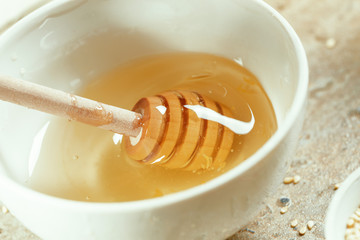 sweet honey on the table