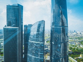 Fototapeta premium Glass high-rises and skyscrapers of the business center