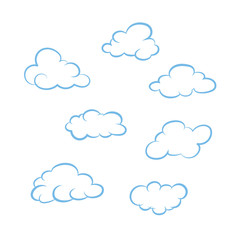 Cloud icon set