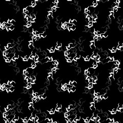 UFO military camouflage seamless pattern in black, grey and white colors