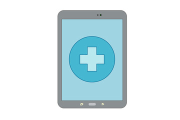 Smartphone con aplicación de médico.