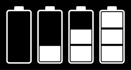 Set of battery charge level indicator