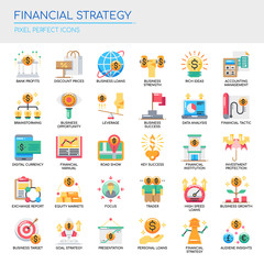 Financial Strategy , Thin Line and Pixel Perfect Icons.