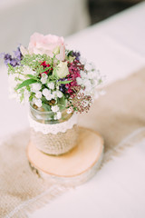 Blumen Dekoration Hochzeit Taufe DIY selbstgemacht