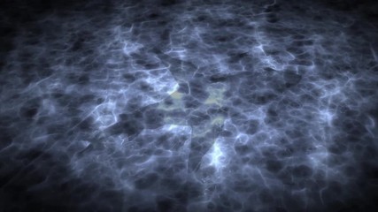 Great white shark silhouette or shadow floating under dark glimmering water animation