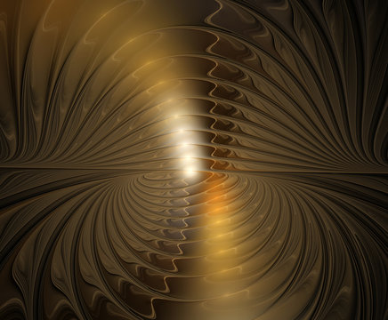 Golden pattern on a black background