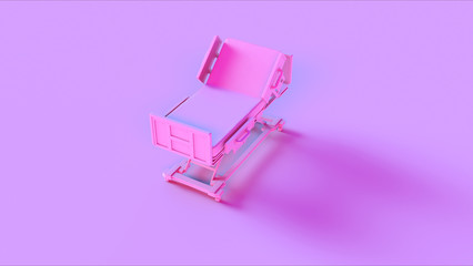 Pink Hospital Modern Adjustable Bed 3d illustration 